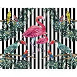 Flamingo vlies behang Island Life * Muurdeco4kids