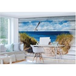 Fotobehang strand, zee, vlies behang, GRATIS VERZENDING