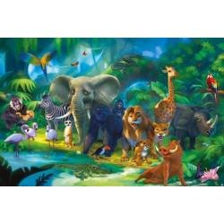 Jungle behang fotobehang + Gratis Lijm * Muurdeco4kids