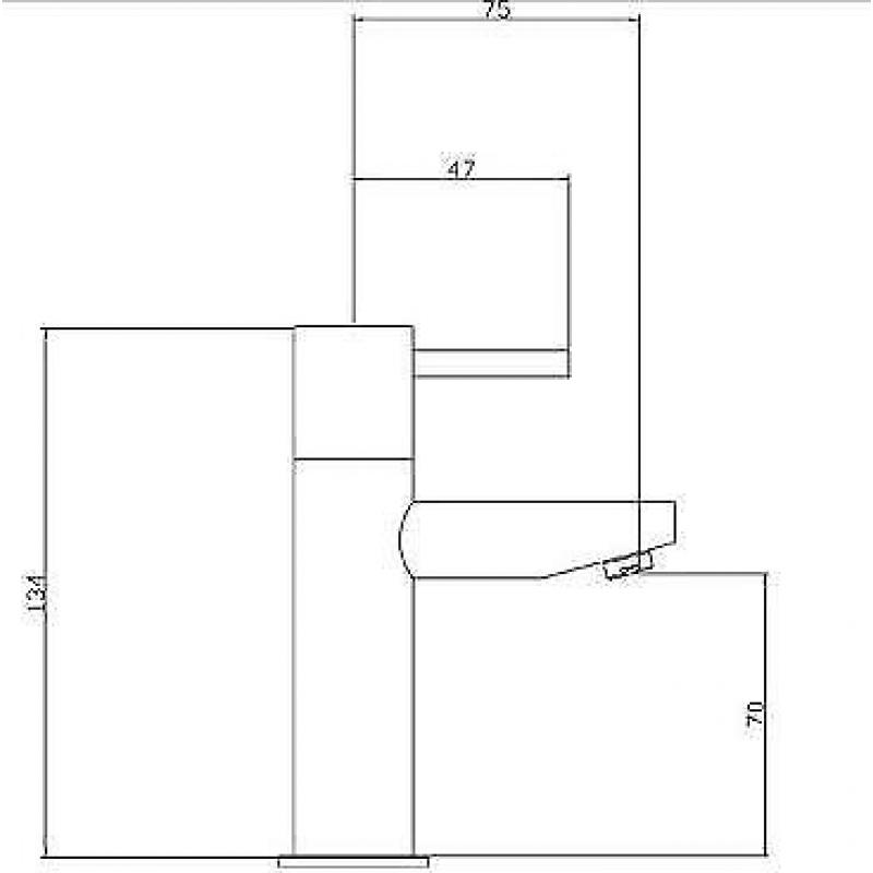 Kusasi toiletkraan 1/2" chroom