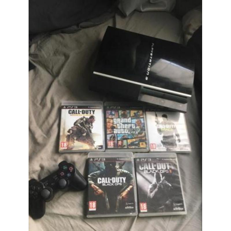 PlayStation 3 met controller en 5 spellen