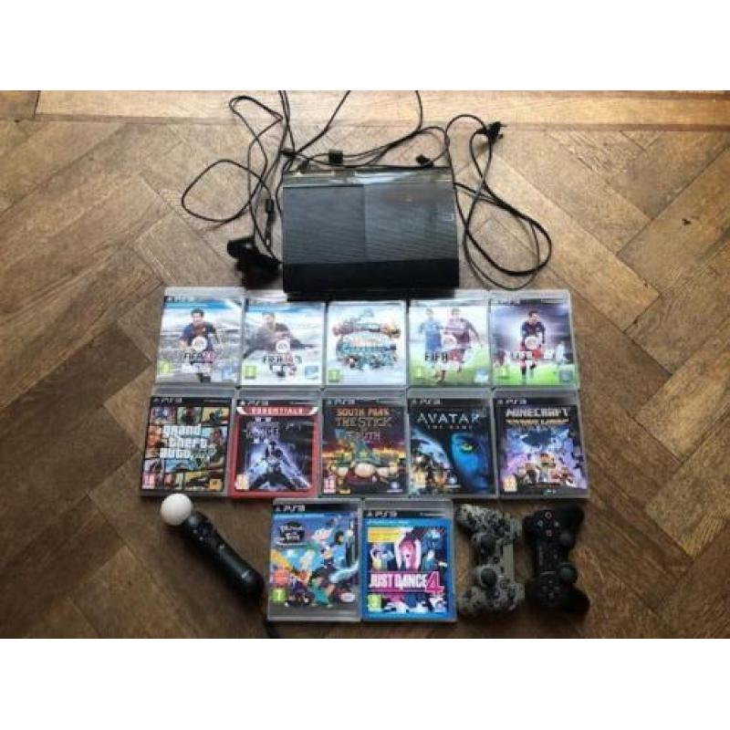 Playstation 3 + spellen en accessoires te koop